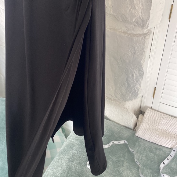 Lauren Ralph Lauren Dress 16 black v neck gathered on the side - Picture 11 of 12